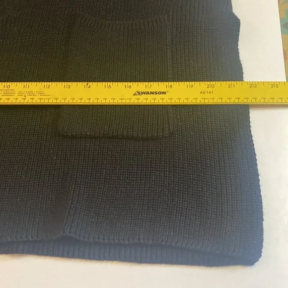 ELOQUII XL black knit sleeveless sheath tunic dress pockets knit side slits vest - Picture 6 of 10